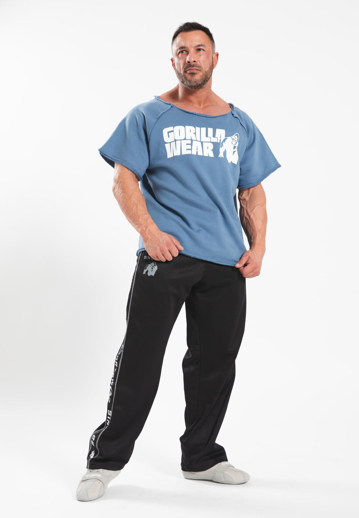 Gorilla Wear Classic Workout Top - Blau/Weiss