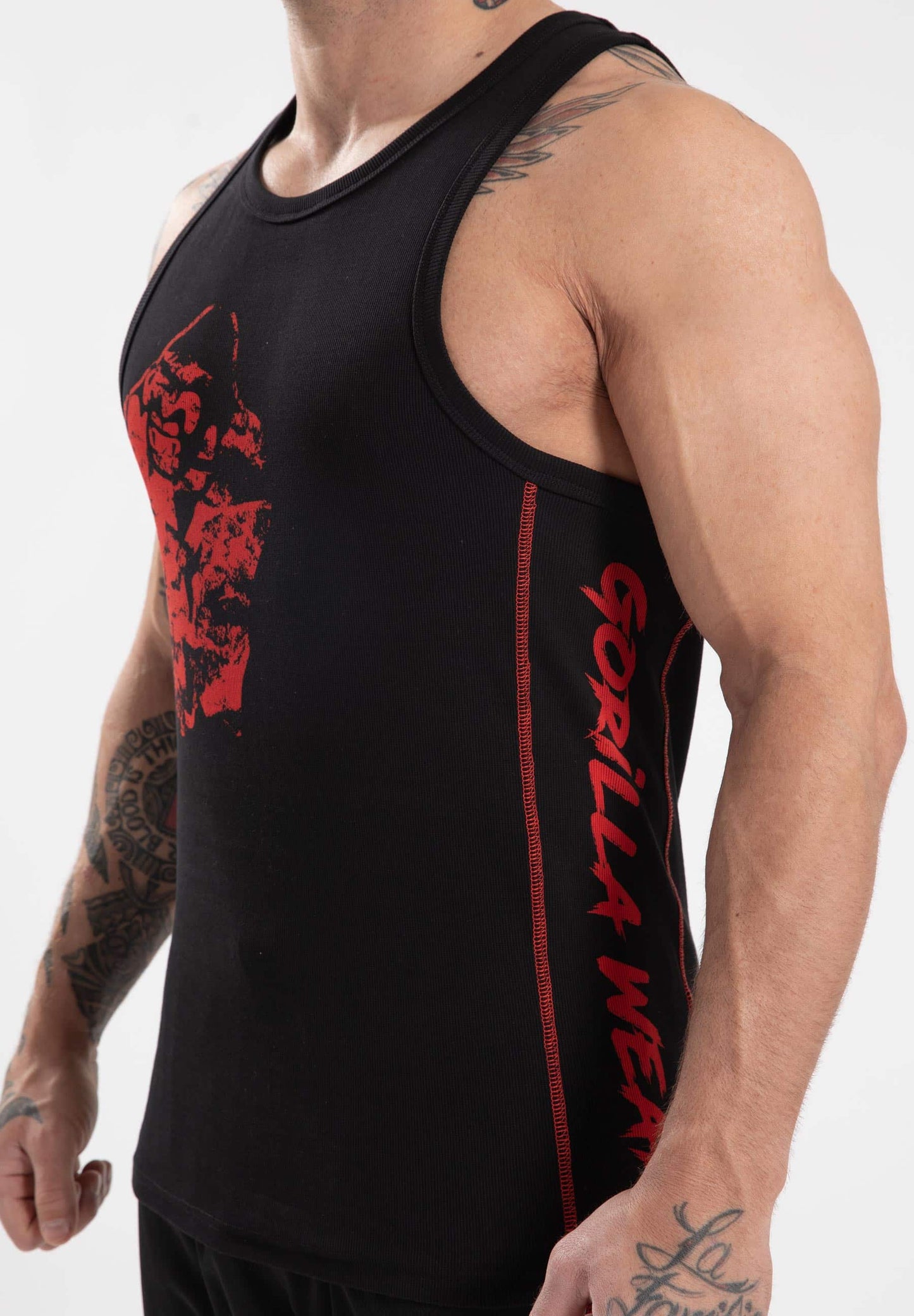 Gorilla Wear Monterey Tank Top - Schwarz/Rot