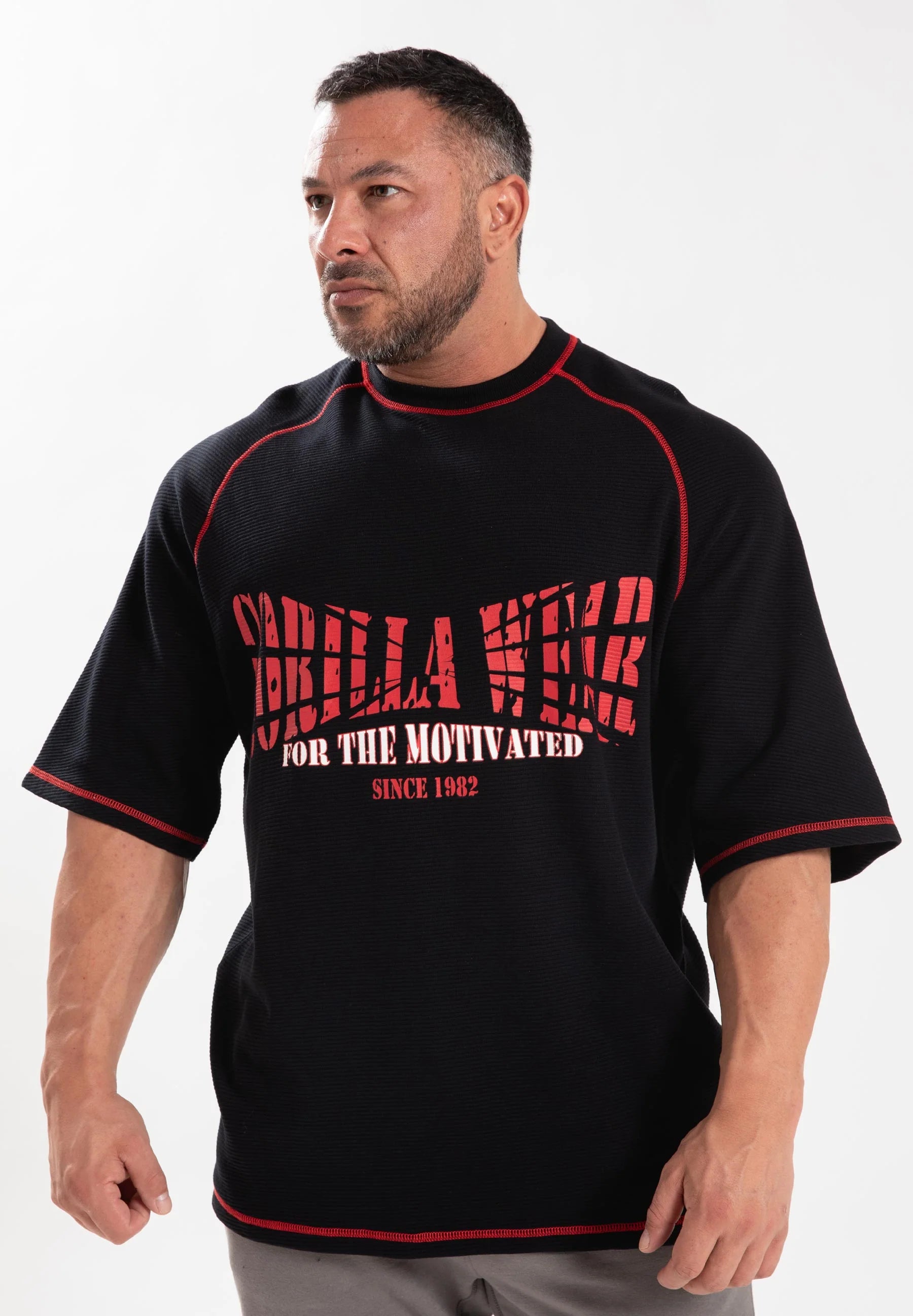 Gorilla Wear Finley Oversized T-Shirt - Schwarz/Rot