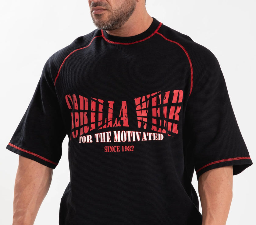 Gorilla Wear Finley Oversized T-Shirt - Schwarz/Rot