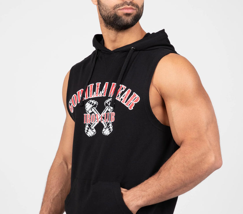Gorilla Wear Chico SL Hooded T-Shirt - Schwarz