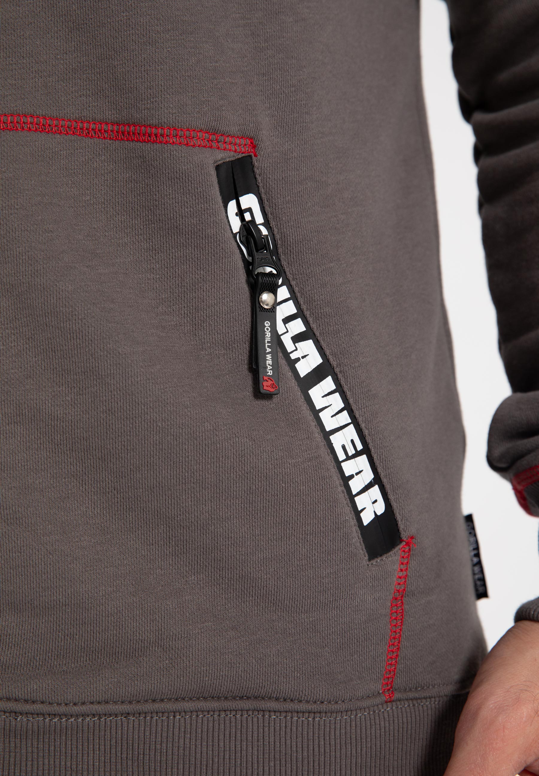 Gorilla Wear Georgia Zipped Hoodie - Grau