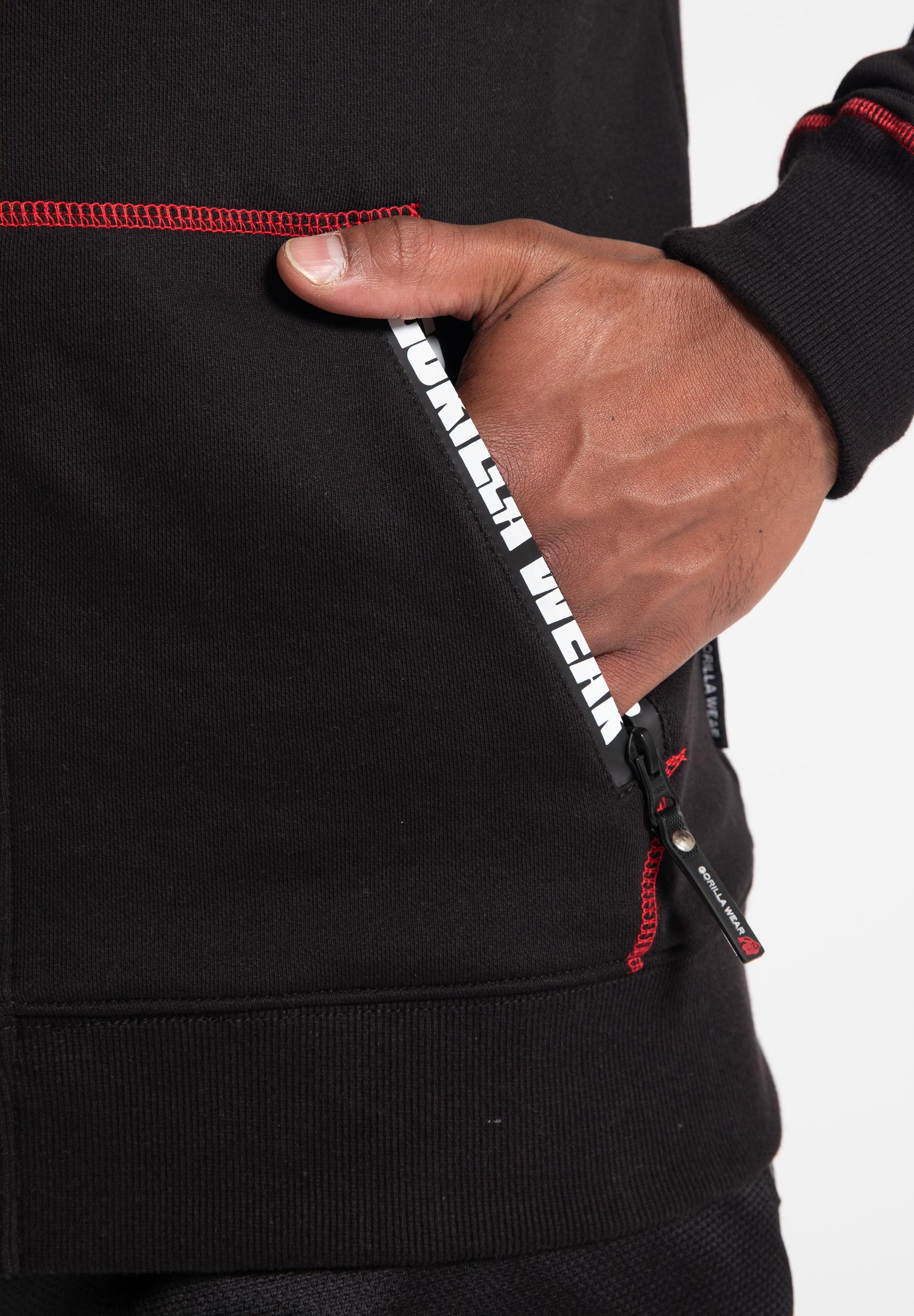 Gorilla Wear Georgia Zipped Hoodie - Schwarz