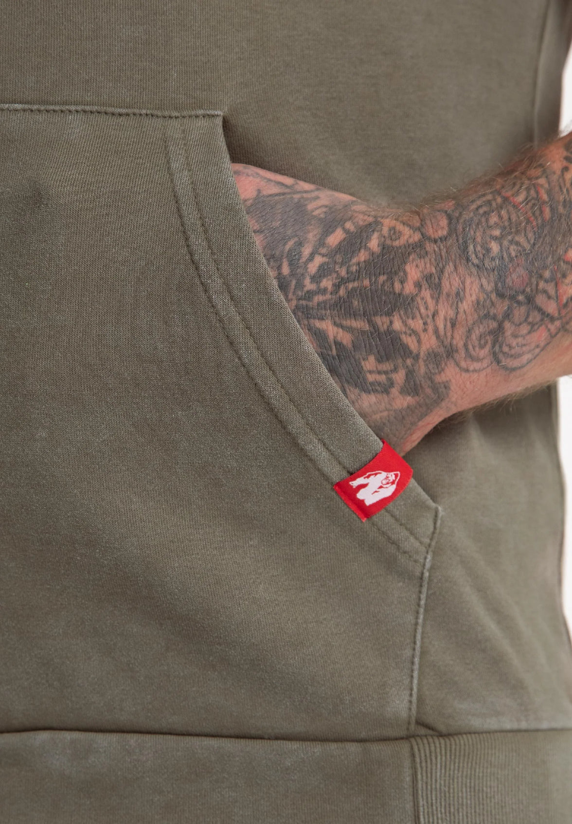 Gorilla Wear Silverdale Ärmelloser Kapuzenpullover - Armee Grün