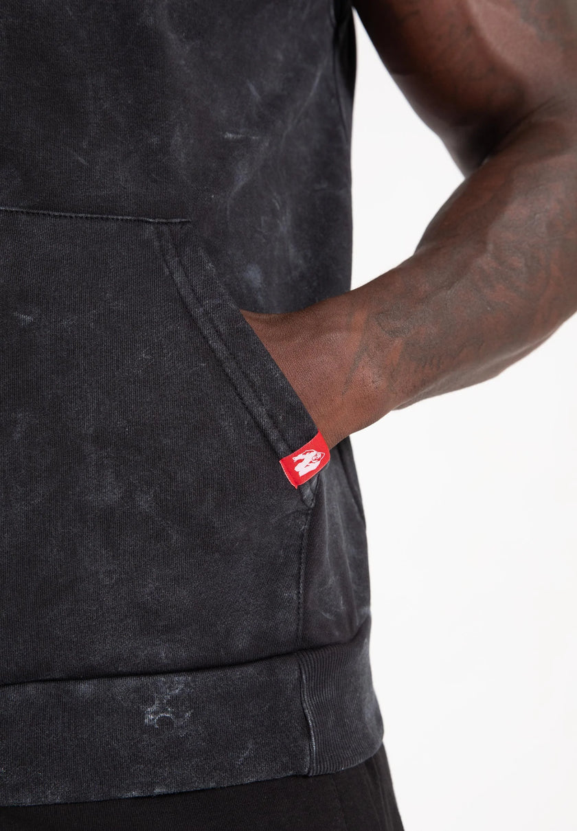 Gorilla Wear Silverdale Ärmelloser Kapuzenpullover - Schwarz