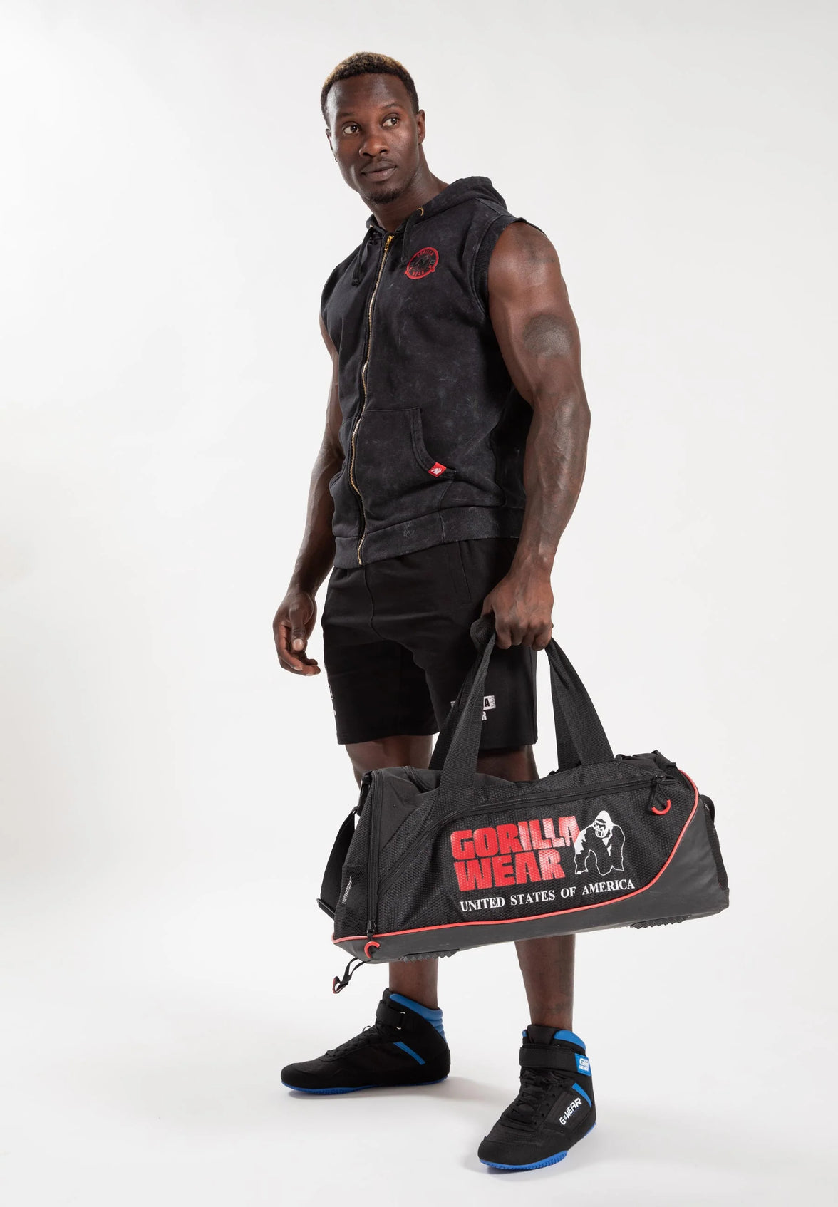 Gorilla Wear Silverdale Ärmelloser Kapuzenpullover - Schwarz