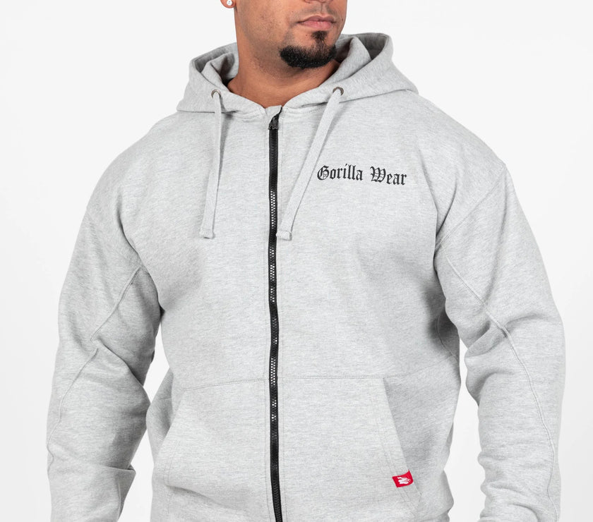 Gorilla Wear Utah Zipped Hoodie - Grau