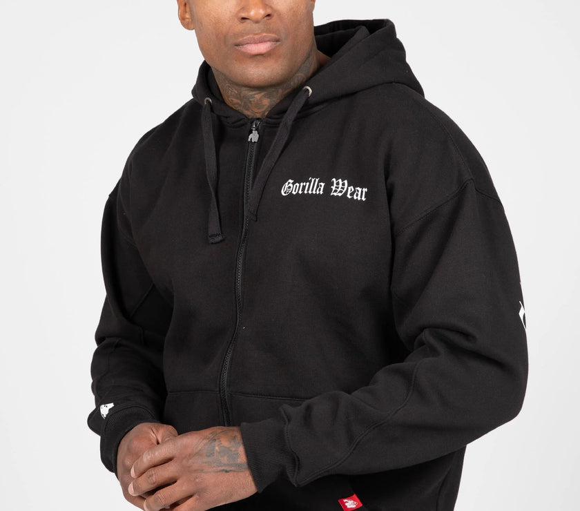 Gorilla Wear Utah Zipped Hoodie - Schwarz