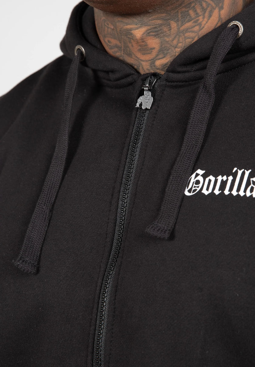 Gorilla Wear Utah Zipped Hoodie - Schwarz