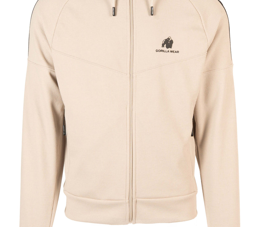 Gorilla Wear Harvey Track Hoodet Jacket - Beige