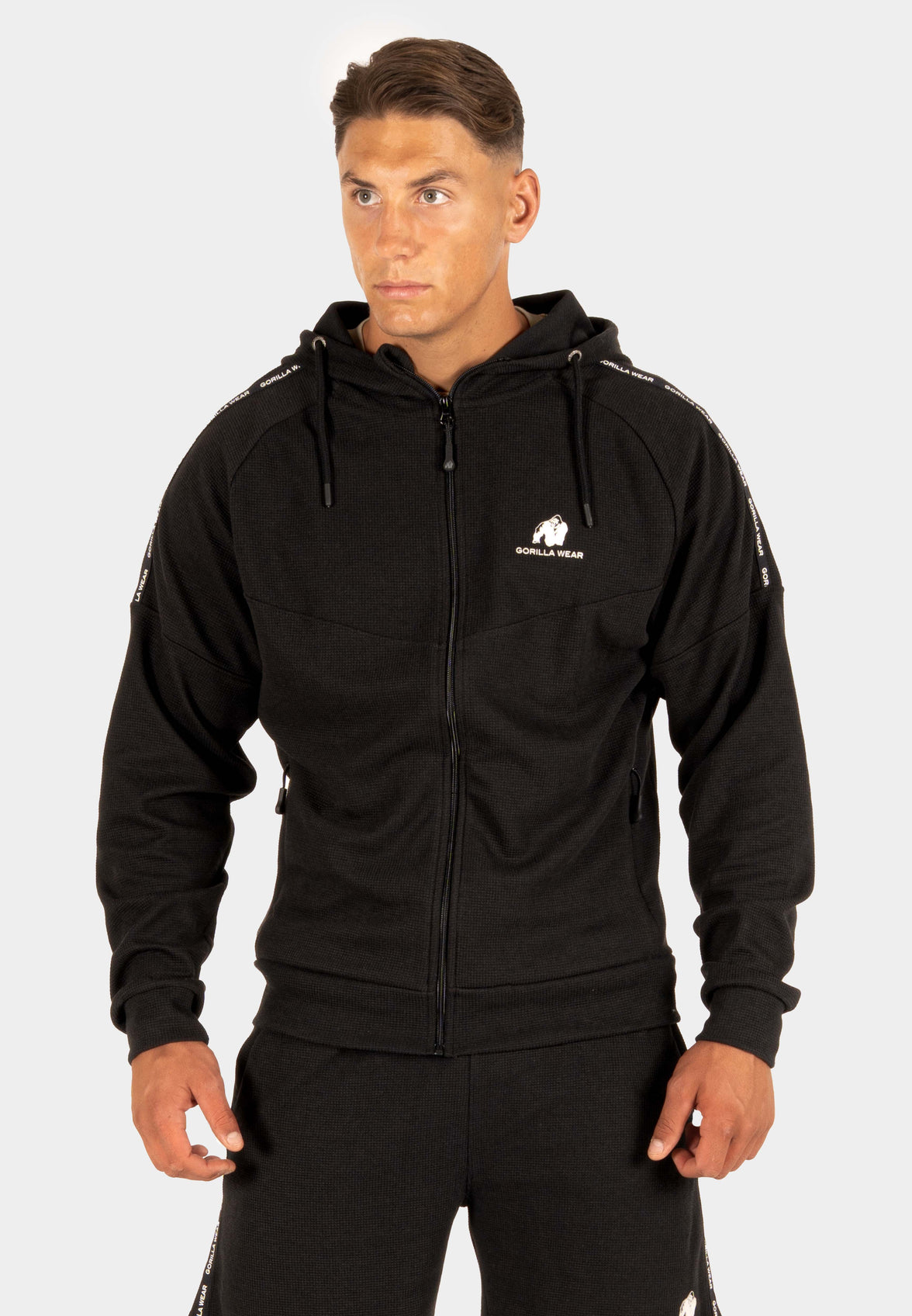 Gorilla Wear Harvey Track Hoodet Jacket - Schwarz