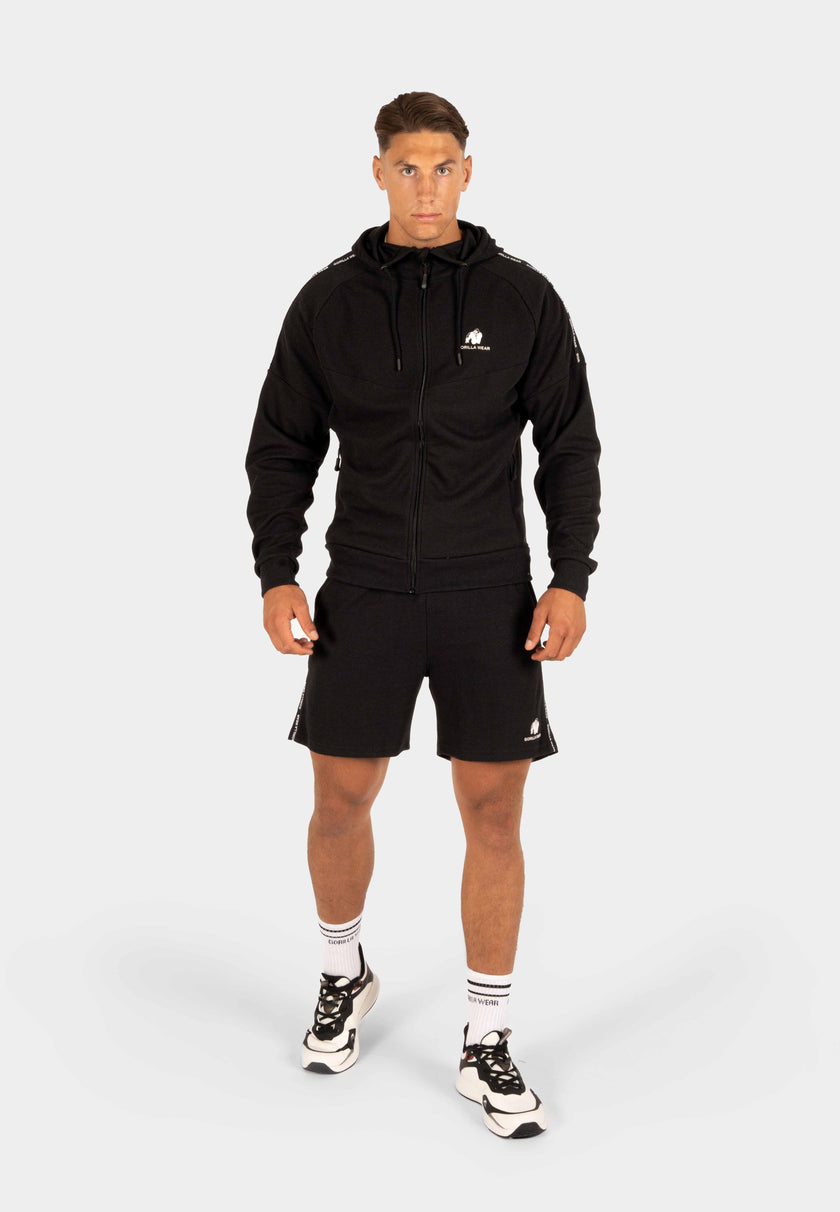 Gorilla Wear Harvey Track Hoodet Jacket - Schwarz
