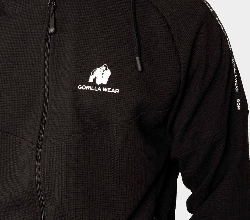 Gorilla Wear Harvey Track Hoodet Jacket - Schwarz