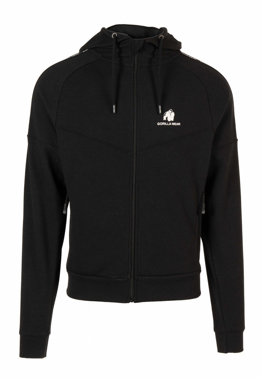 Gorilla Wear Harvey Track Hoodet Jacket - Schwarz