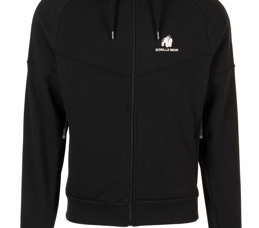 Gorilla Wear Harvey Track Hoodet Jacket - Schwarz