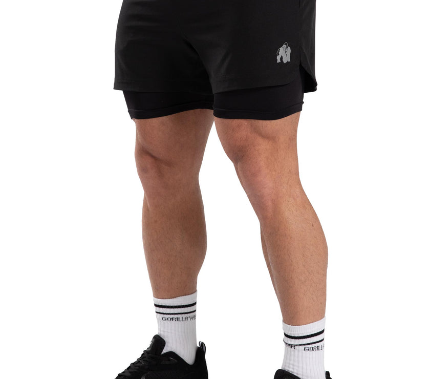 Gorilla Wear Cortez 2-in-1 Shorts - Schwarz