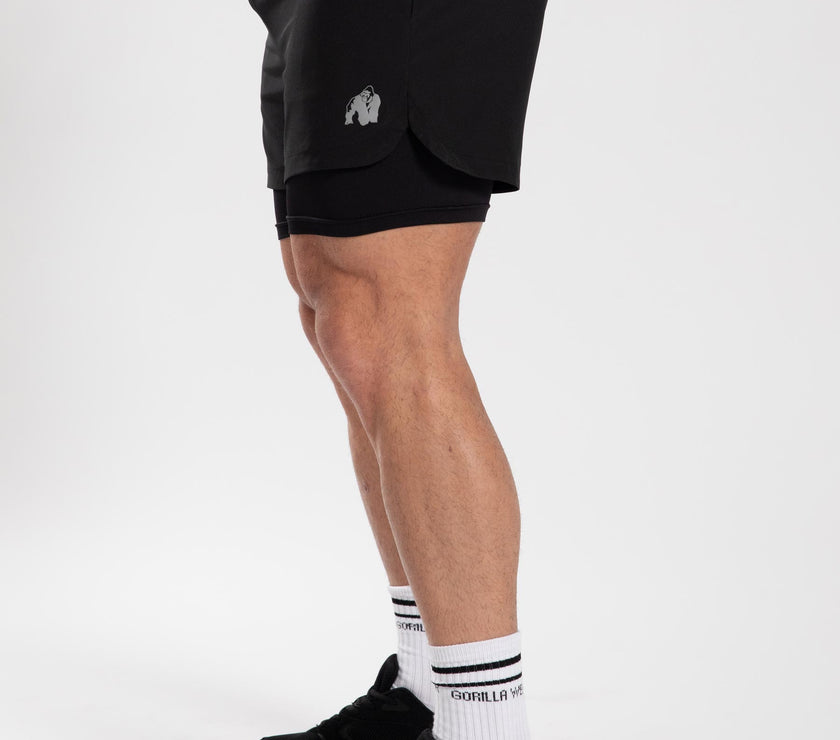 Gorilla Wear Cortez 2-in-1 Shorts - Schwarz