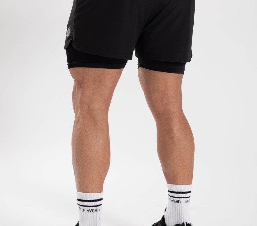 Gorilla Wear Cortez 2-in-1 Shorts - Schwarz