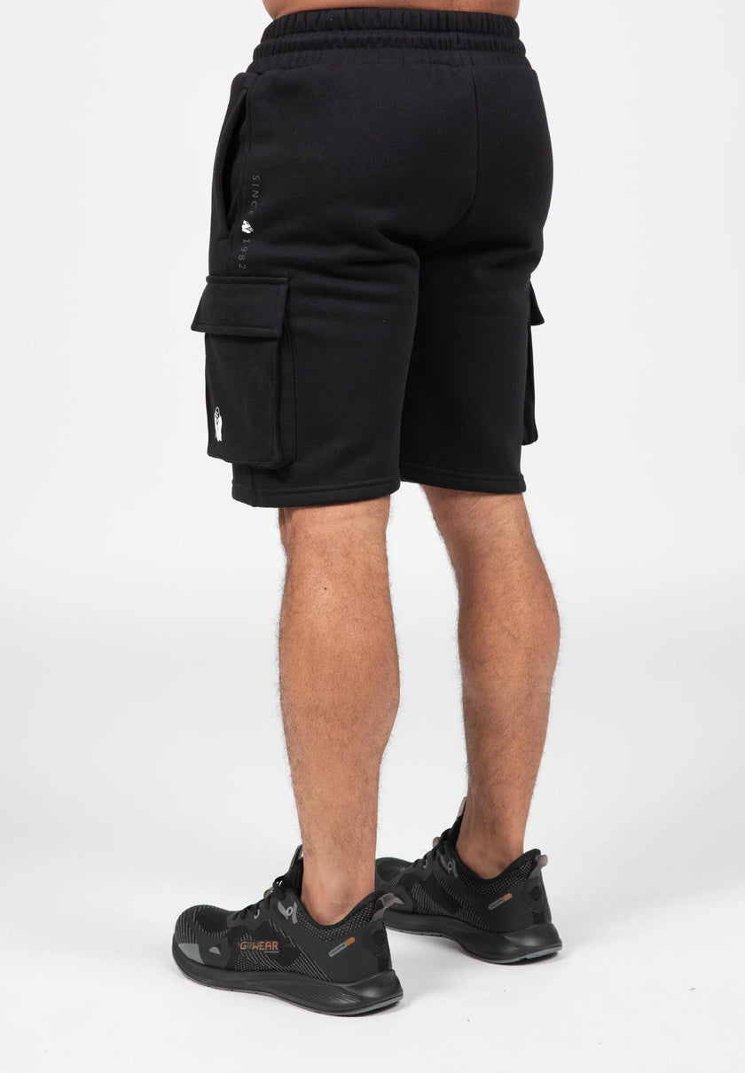 Gorilla Wear Hudson Cargo Sweatshorts - Schwarz