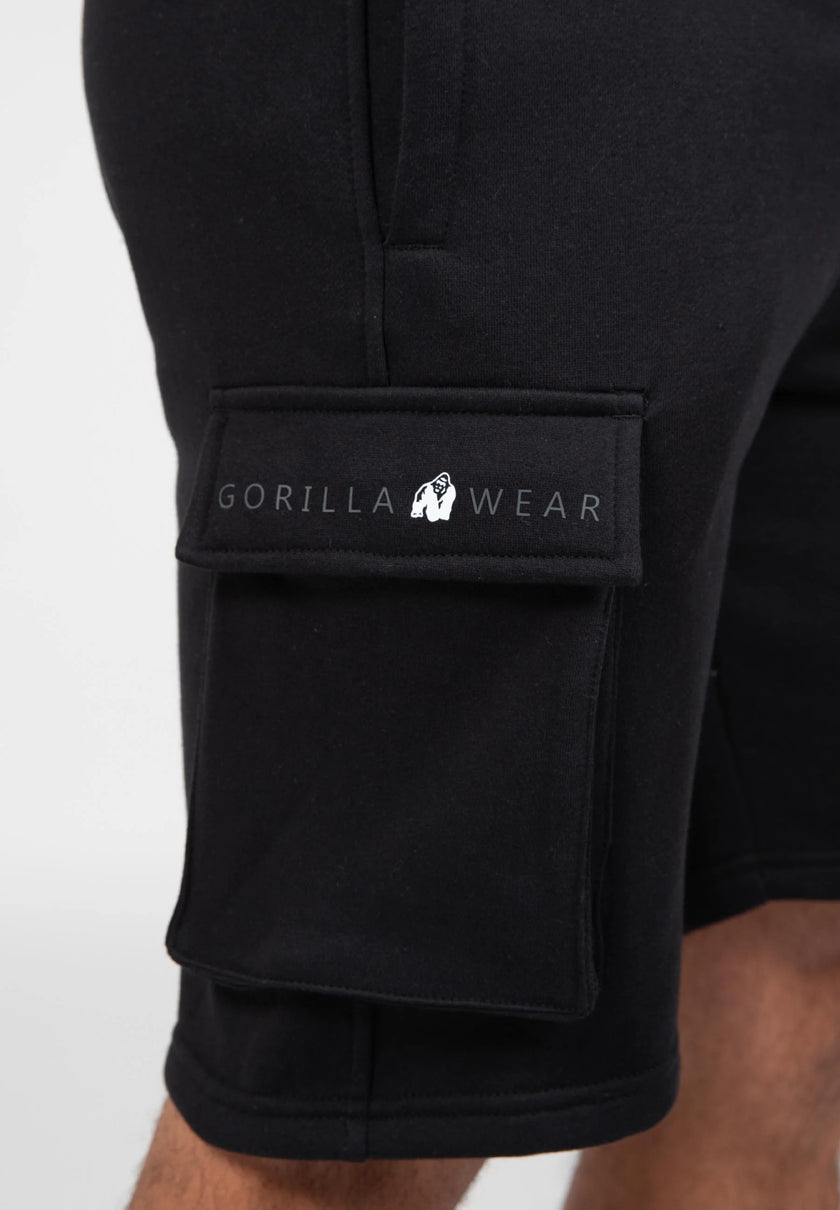 Gorilla Wear Hudson Cargo Sweatshorts - Schwarz