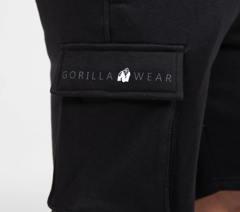 Gorilla Wear Hudson Cargo Sweatshorts - Schwarz