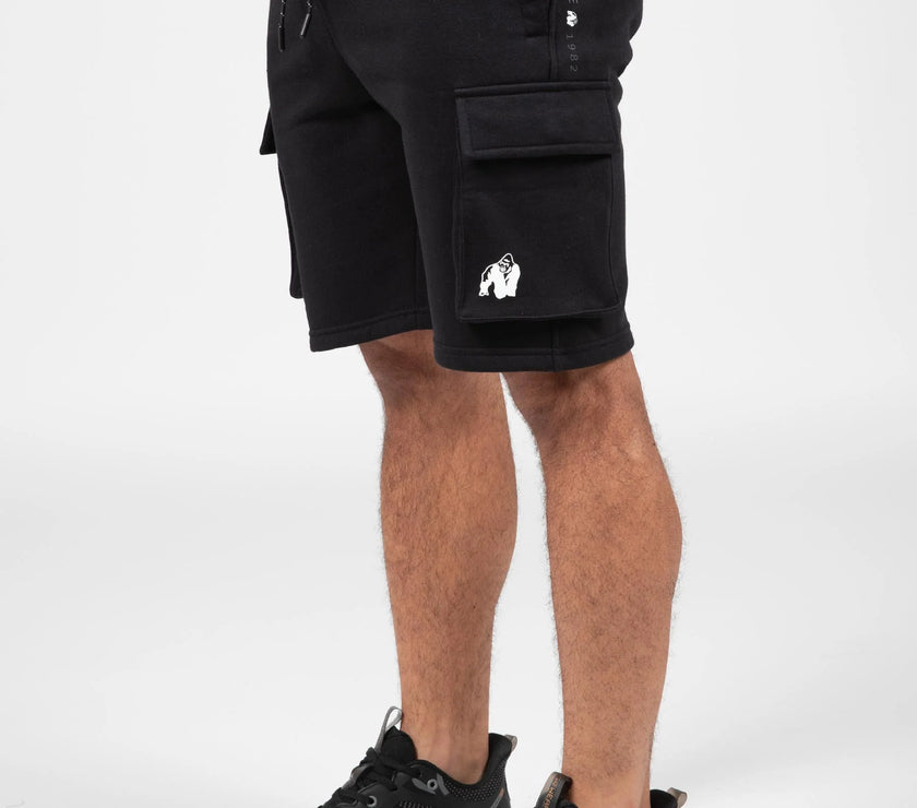 Gorilla Wear Hudson Cargo Sweatshorts - Schwarz