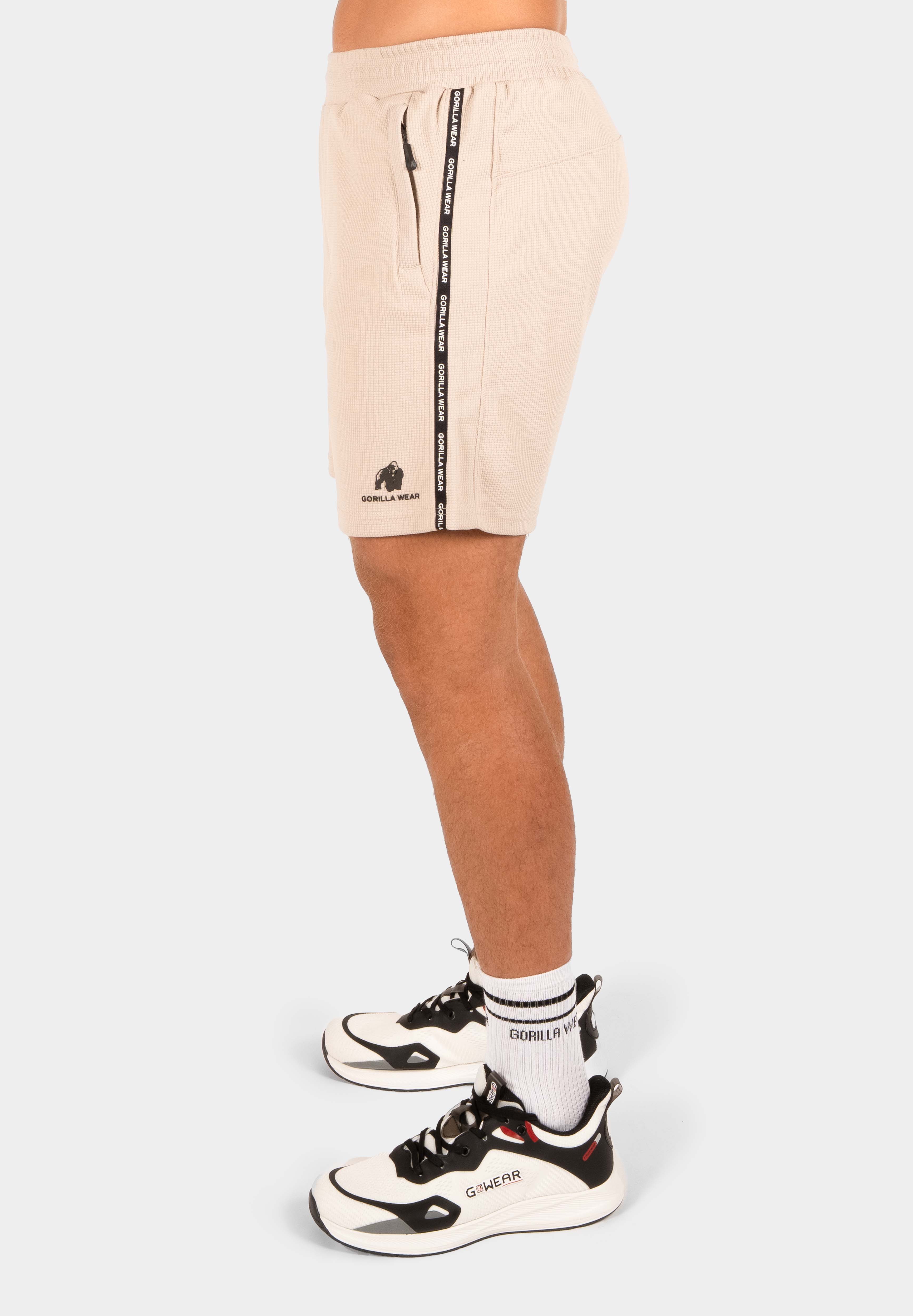 Gorilla Wear Harvey Track Shorts - Beige