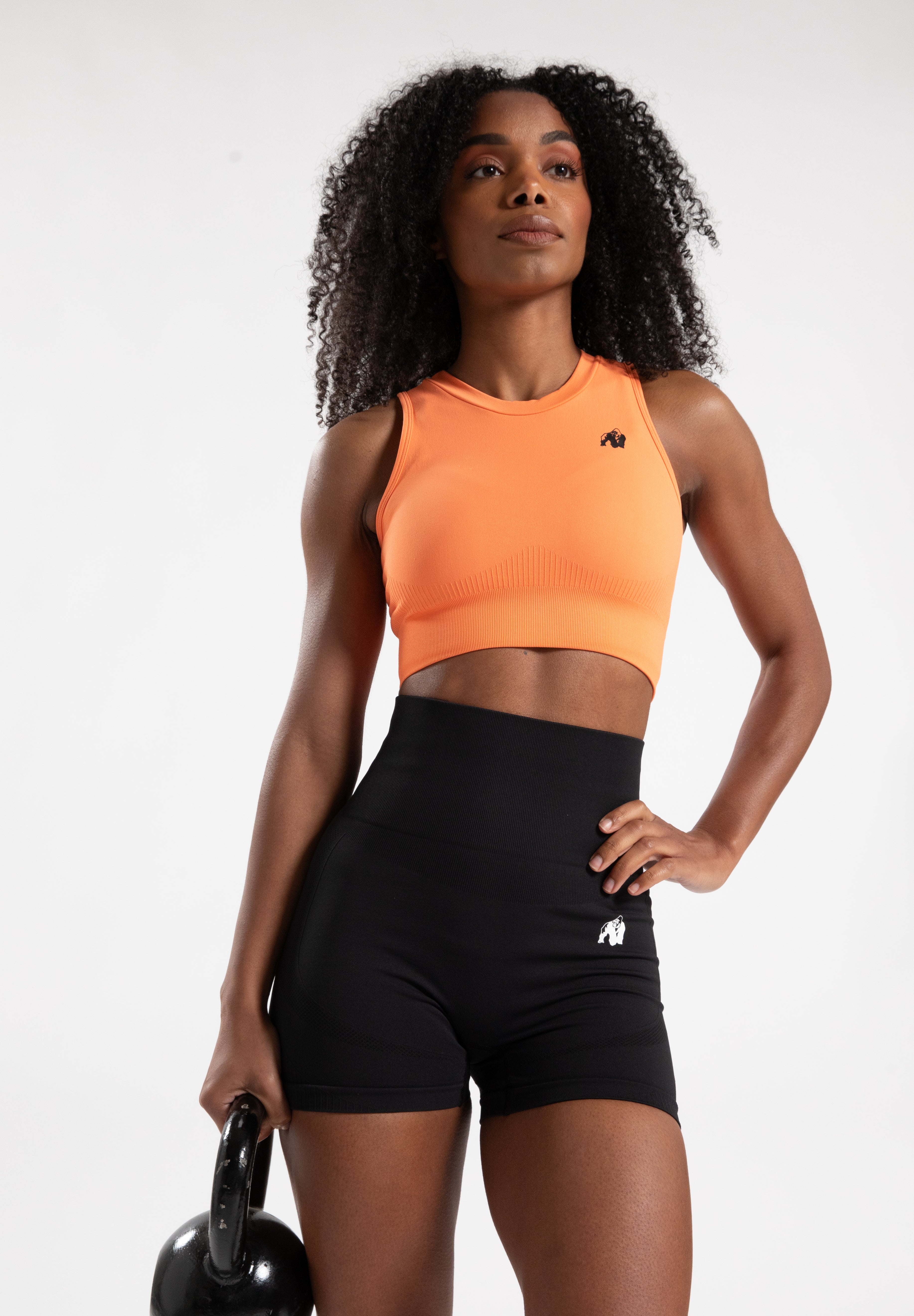 Gorilla Wear Olivia Seamless Crop Top - Orange