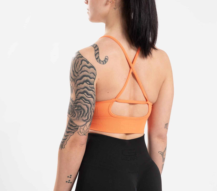 Olivia Seamless Sports Bra - Orange