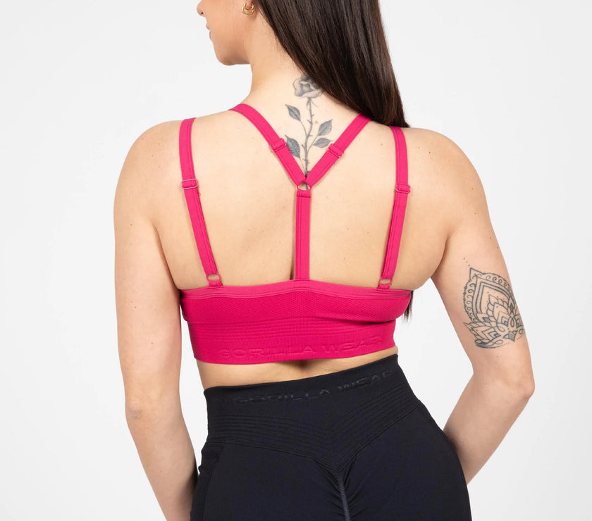 Gorilla Wear Whitney Seamless Sports Bra - Pink