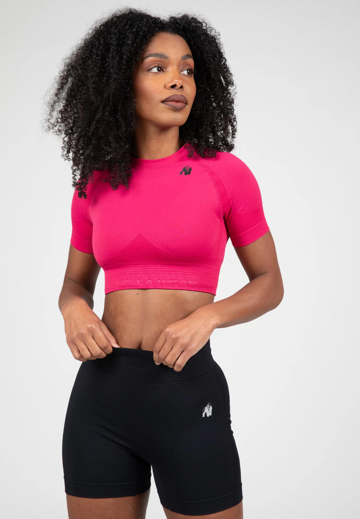 Gorilla Wear Whitney Seamless Crop Top - Pink