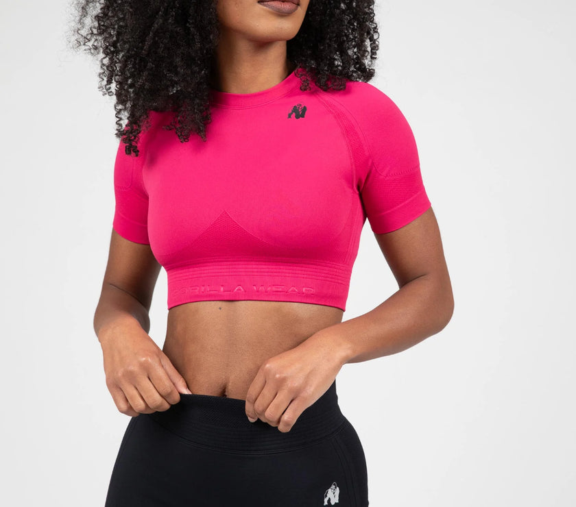 Gorilla Wear Whitney Seamless Crop Top - Pink