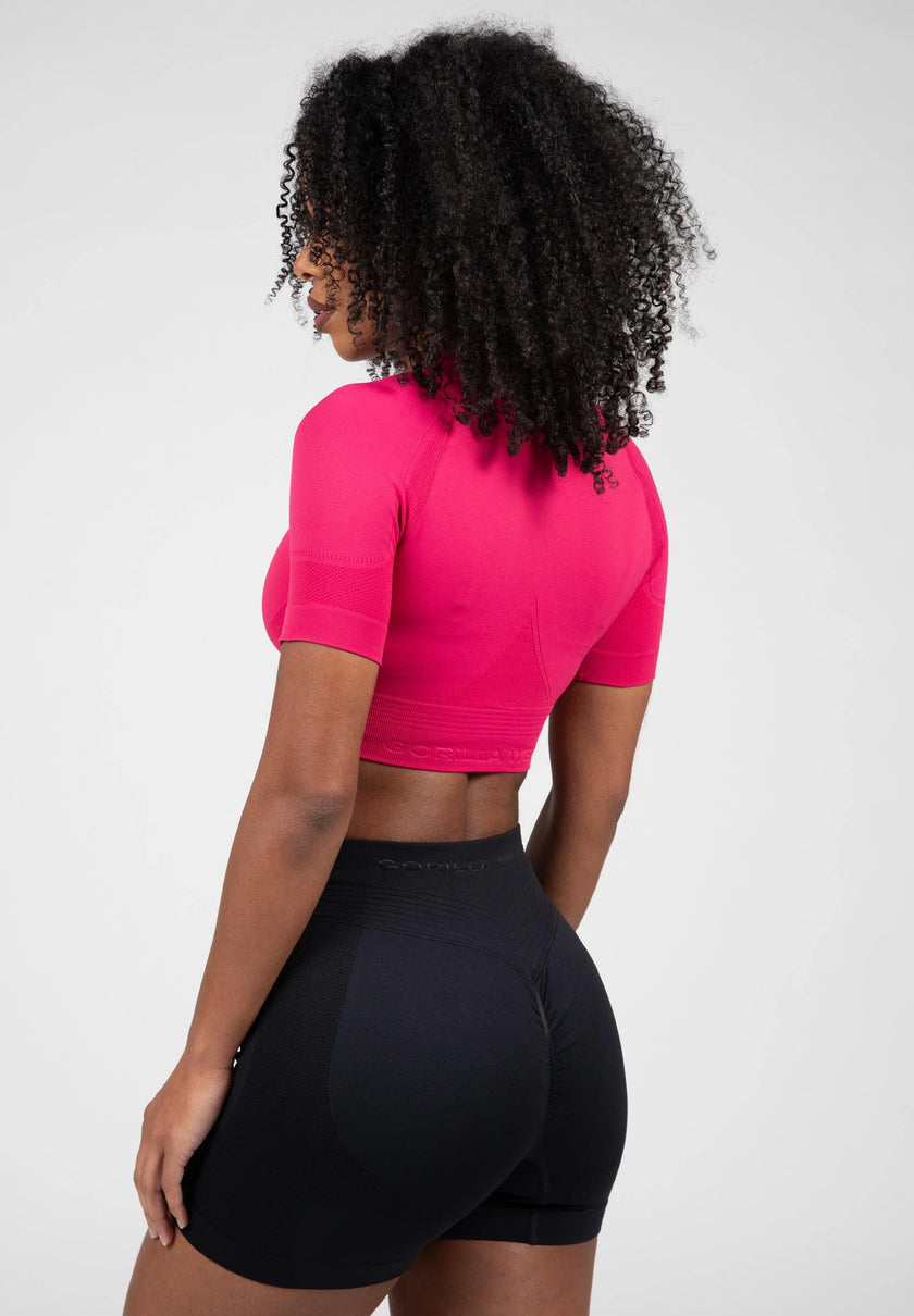 Gorilla Wear Whitney Seamless Crop Top - Pink