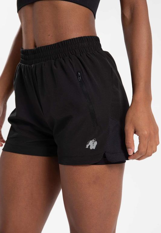 Gorilla Wear Katy 2-in-1 Shorts - Schwarz