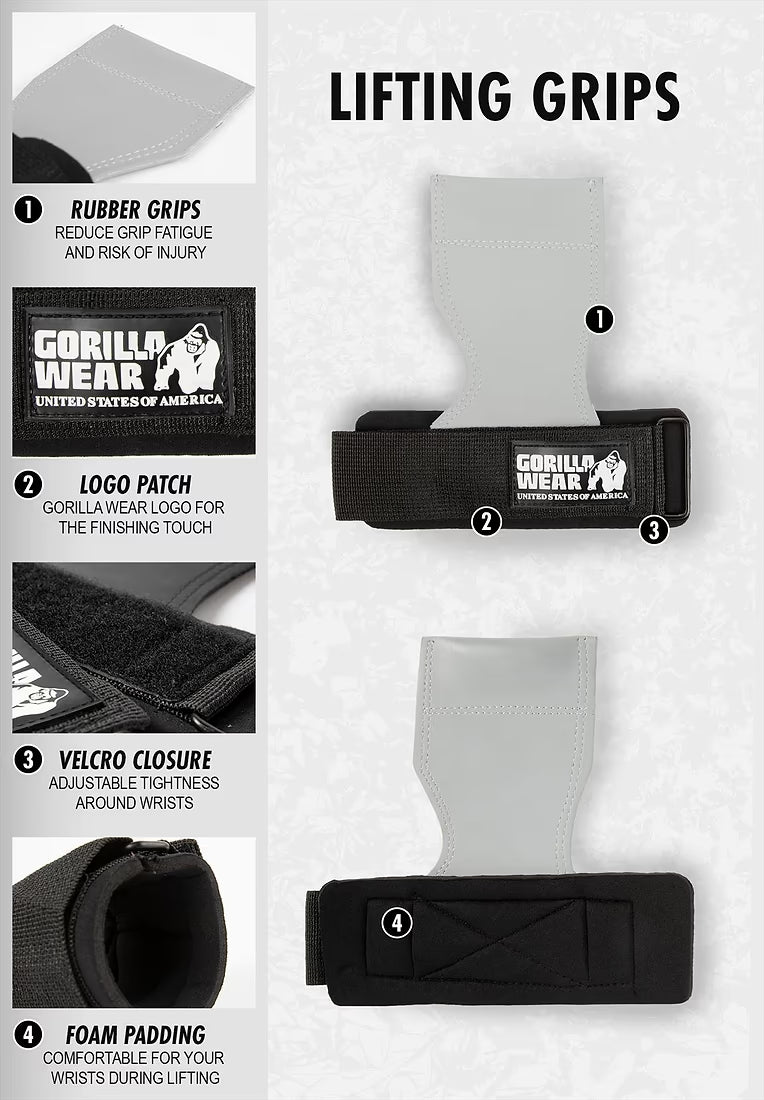 Gorilla Wear Lifting Grips - Schwarz