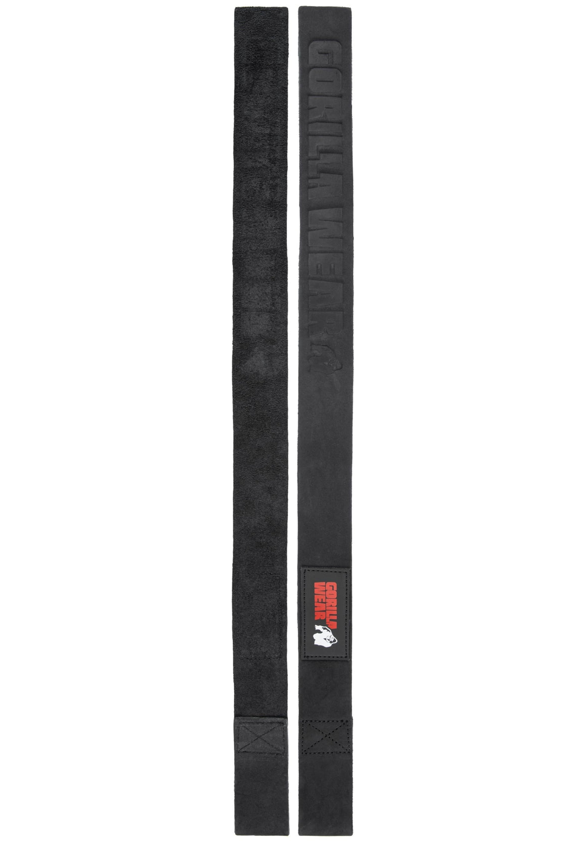 Gorilla Wear Leather Lifting Straps - Schwarz
