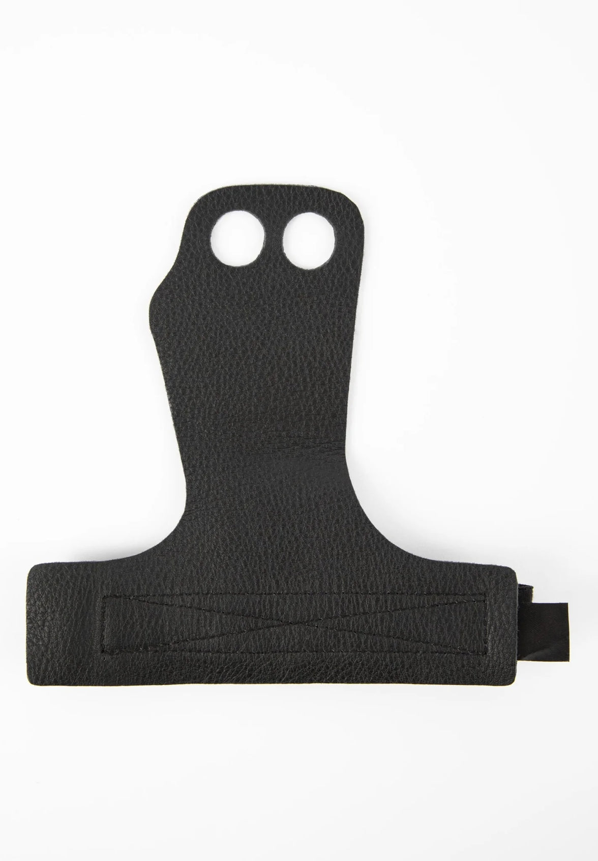 Gorilla Wear 2-Hole Leather Lifting Grips - Schwarz