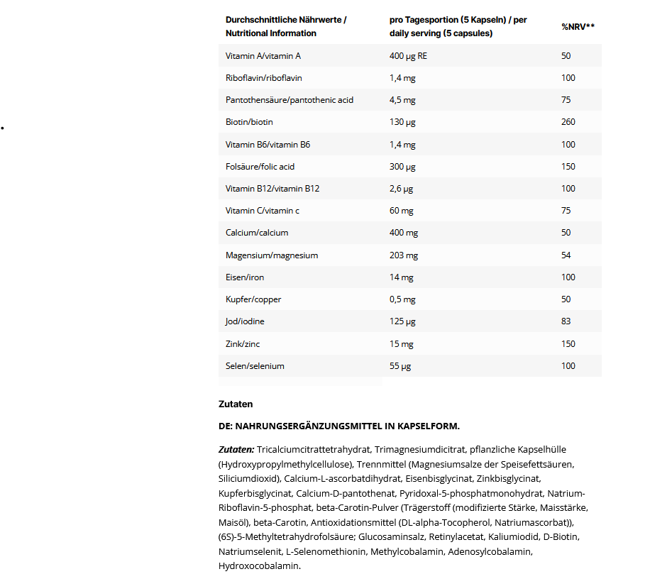 Inlead Mineral Stack - 150 Kapseln