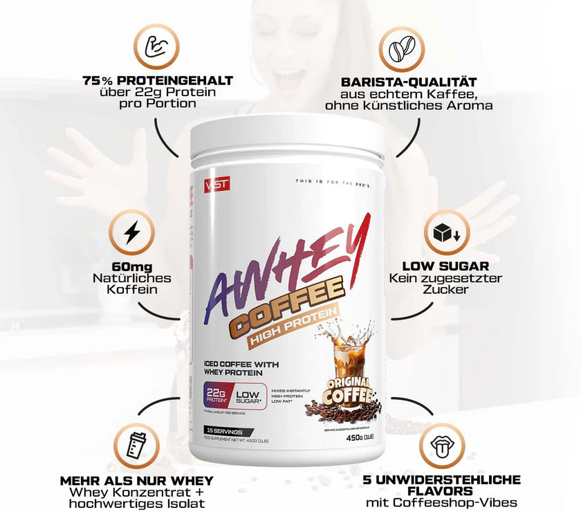VAST Awhey Coffee High Protein - 450g