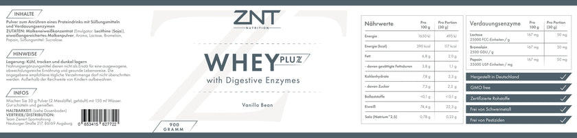 ZNT Nutrition Whey Pluz 900g