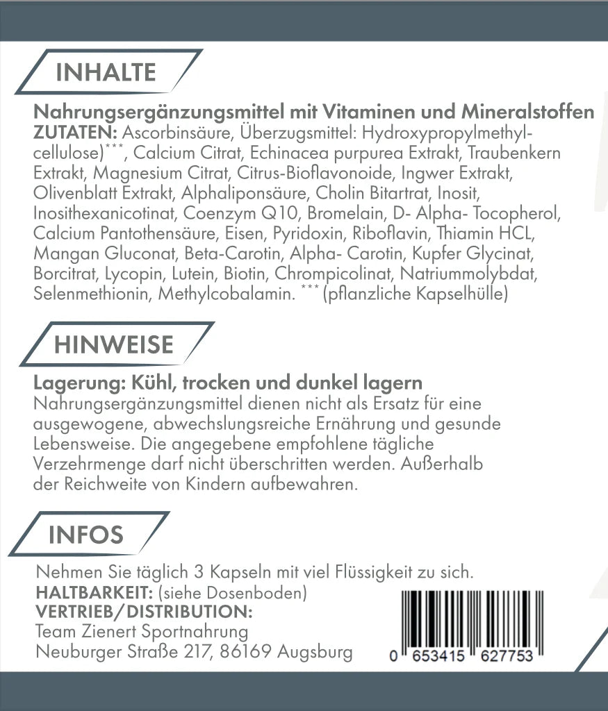 ZNT Nutrition A-Z Multivitamin - 90 Kapseln