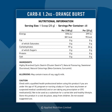 Applied Nutrition Carb X -Orange Burst