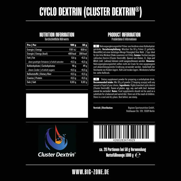 Big Zone Cyclo Dextrin 1000g