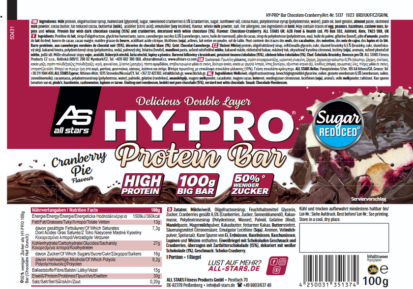 All Stars HY-PRO Bar - 100g