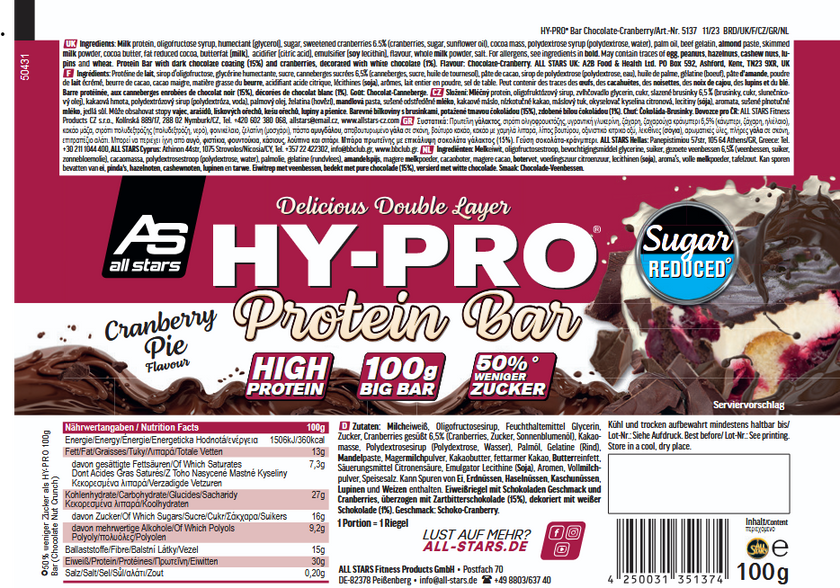 All Stars HY-PRO Bar - 100g