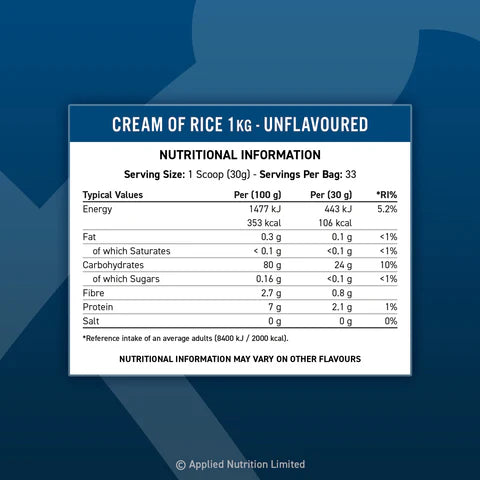 Applied Nutrition Cream of Rice - Neutral