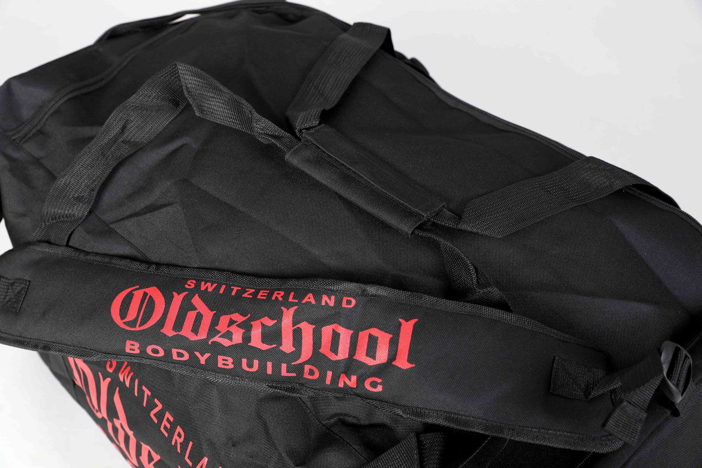 Oldschool Bodybuilding Switzerland BIG Gym Bag Schwarz/Rot