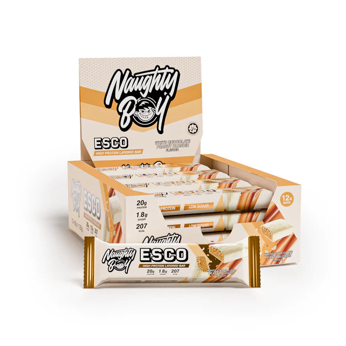 Naughty Boy ESCO Bar - White Chocolate Peanut Blondie