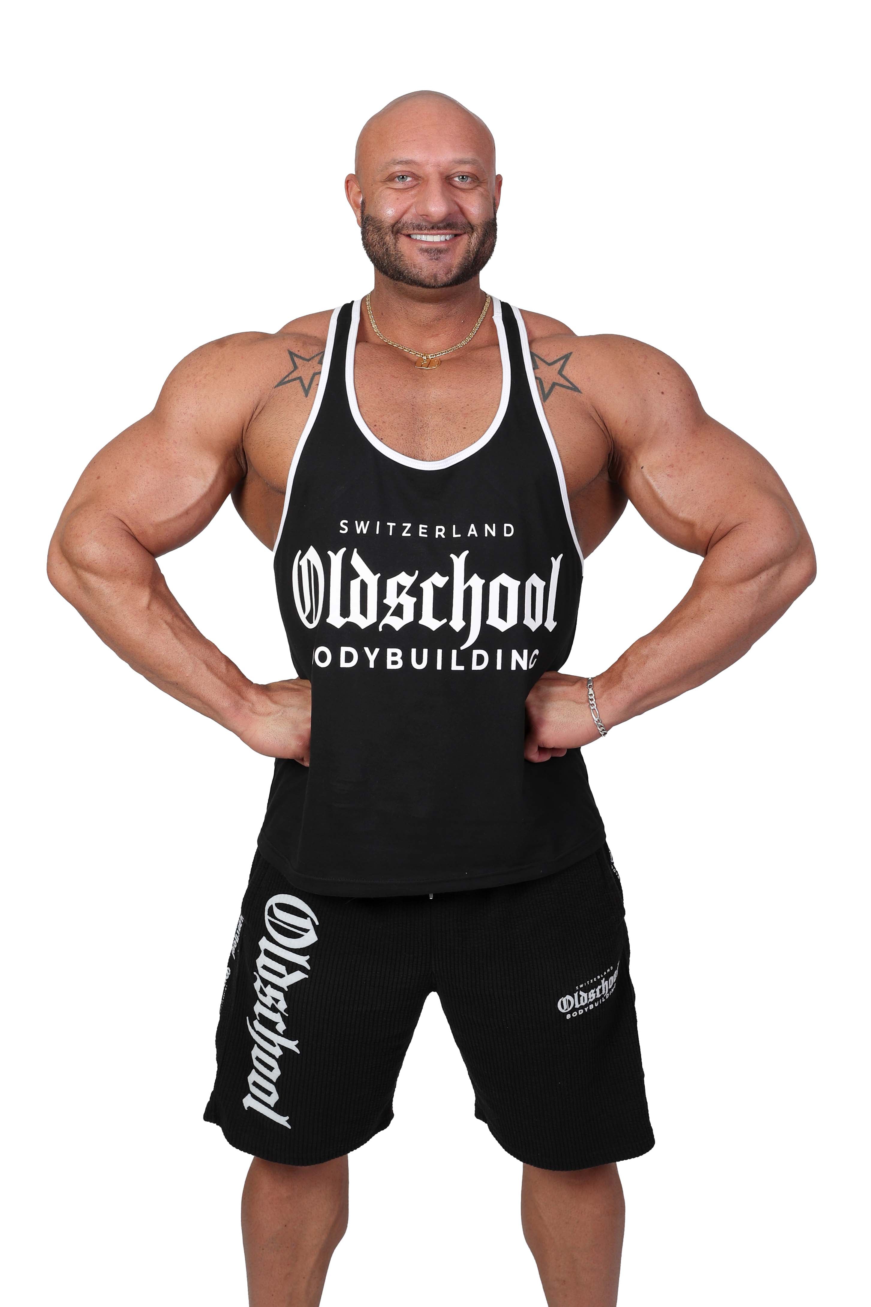 Oldschool Bodybuilding Switzerland Punisher Tank Top - Schwarz/Weiss