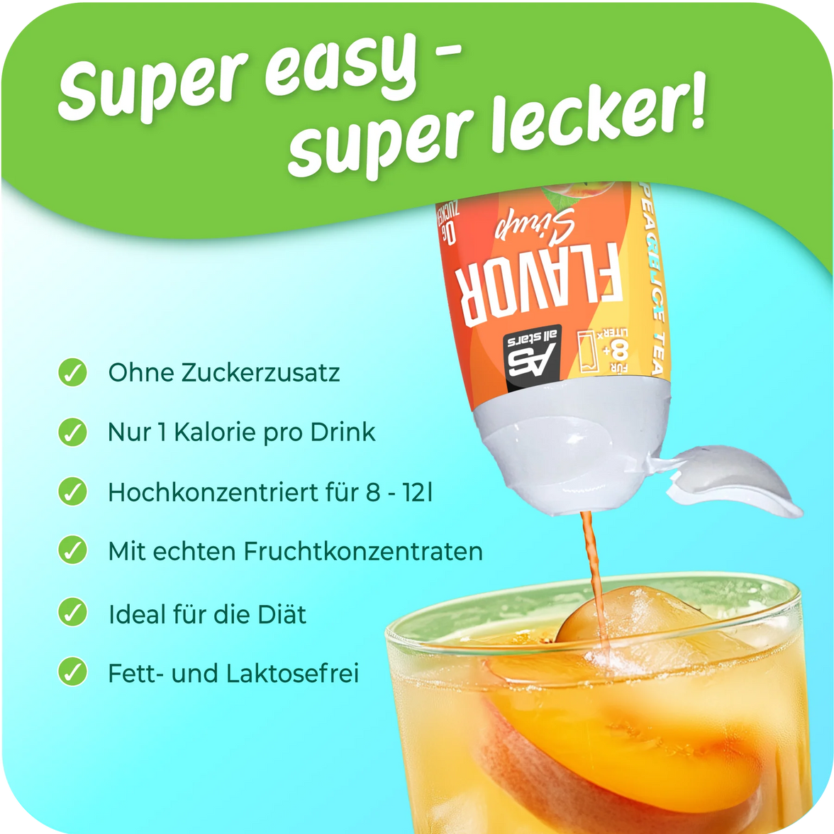 All Stars Flavor Sirup Peach Ice Tea - 65ml